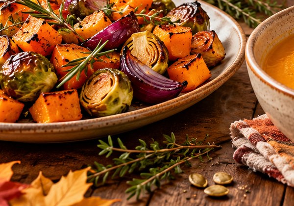 Oven-roasted vegetables